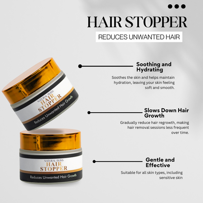 Hair Stopper- Reduces Unwanted Hair Growth Stops Hair Growth Permanently 🚫 Delays Hair Growth ⏳ Works on Hair Follicles 💪 Gentle & Non-Irritating 🌸